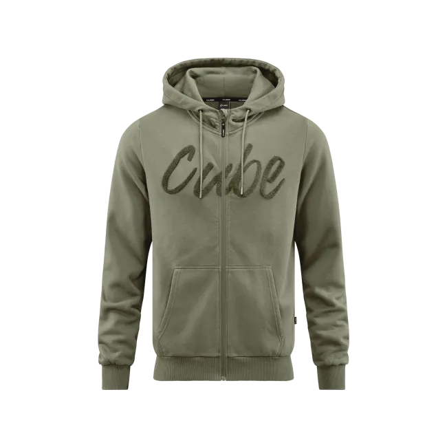 HANORAC CUBE ORGANIC ZIP HOODIE OLIVE S
