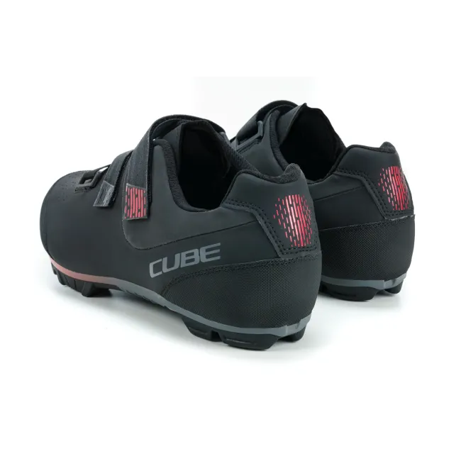 PANTOFI CICLISM CUBE SHOES MTB PEAK BLACK RED 41