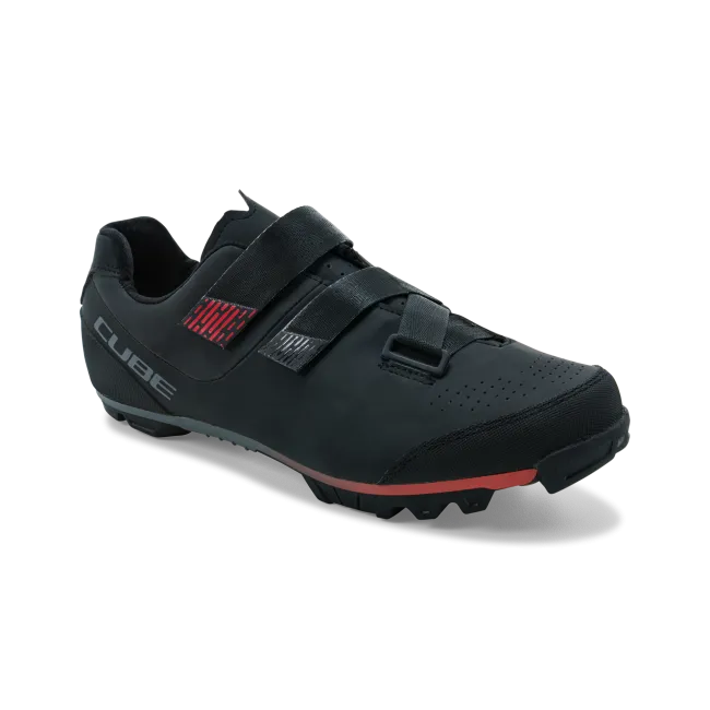 PANTOFI CICLISM CUBE SHOES MTB PEAK BLACK RED 44