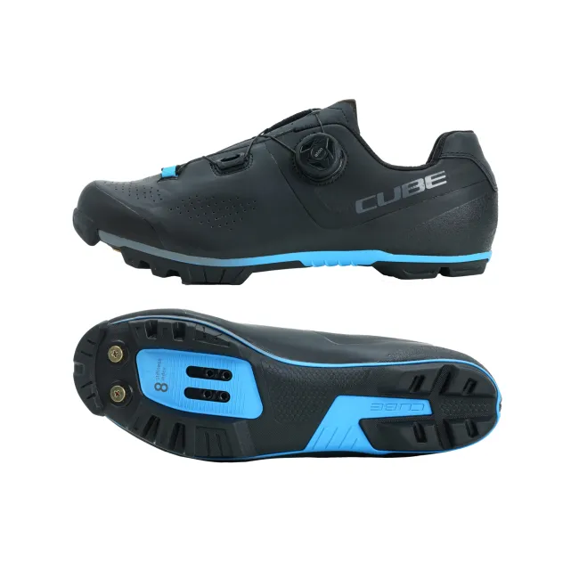 PANTOFI CICLISM CUBE SHOES MTB PEAK PRO BLACK BLUE 44