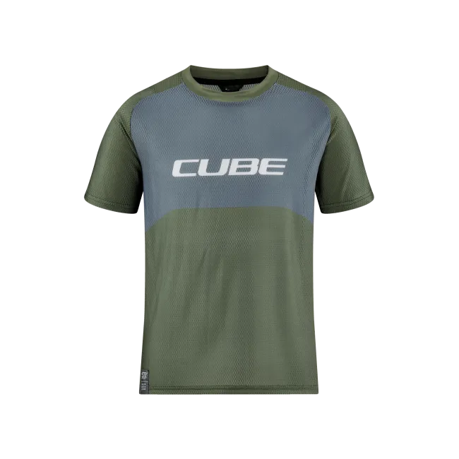 TRICOU CUBE VERTEX ROOKIE S/S TM OLIVE/GREY L