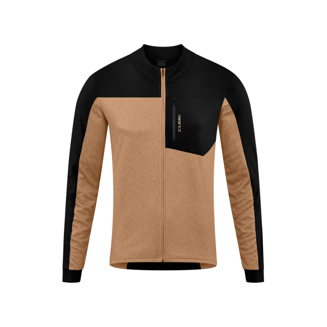 BLUZA CUBE ATX FULL ZIP CMPT L/S BROWN/BLACK S