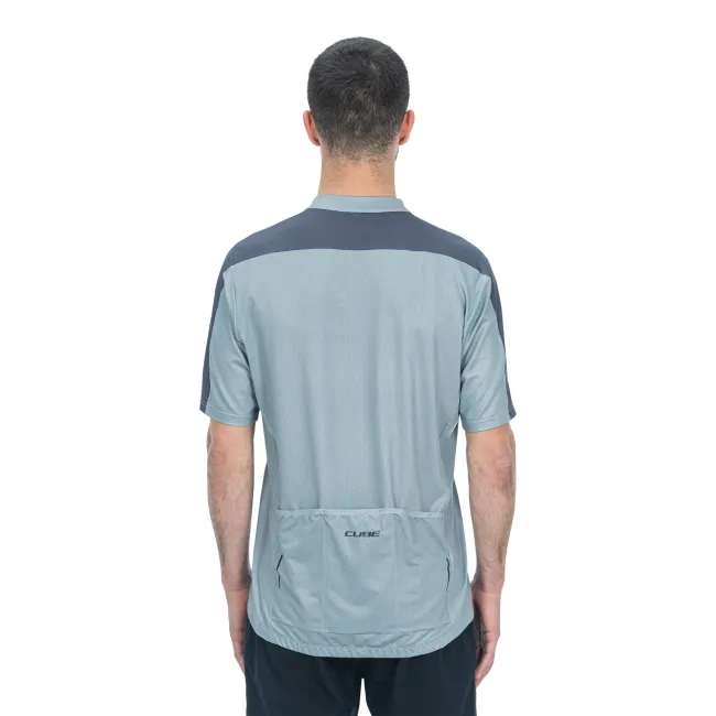 TRICOU CUBE ATX HALF ZIP CMPT S/S GREY S