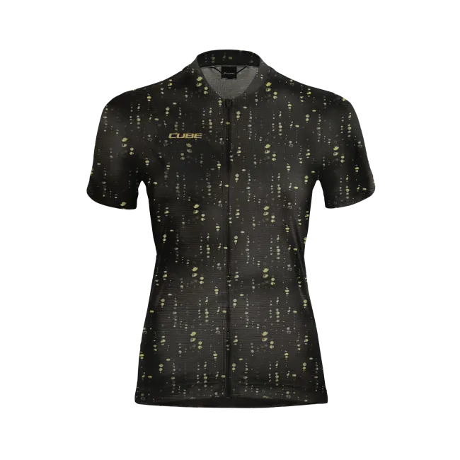 CUBE ATX WS JERSEY FULL ZIP CMPT S/S BLACK PATTERN S