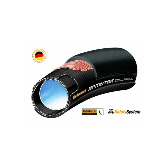 Anvelopa tubulara Continental Sprinter 28*22mm negru