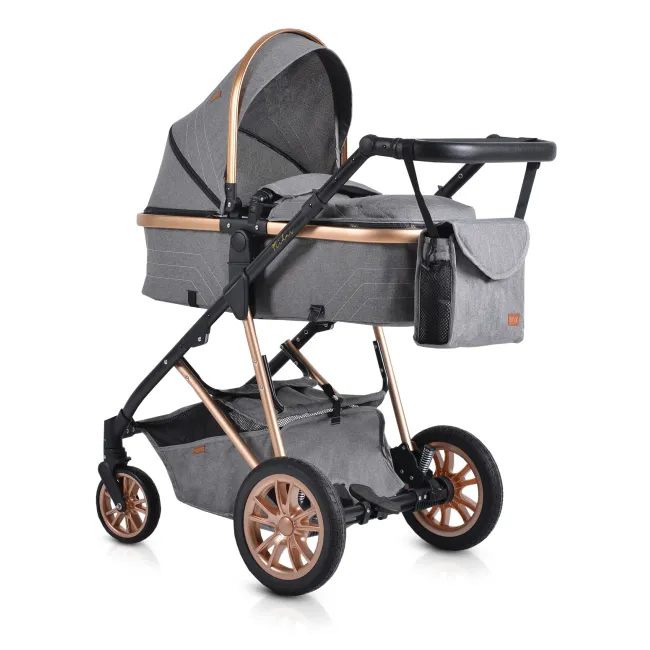 Carucior Bebe 3 In 1 Midas Moni - Gri