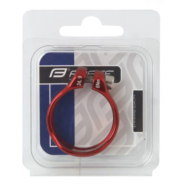 Colier Bicicleta Force 34.9mm, Aluminiu Rosu
