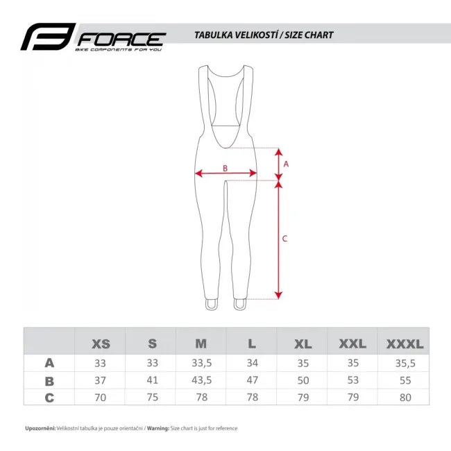 Pantaloni lungi cu bretele fara bazon Force Z70 negri M