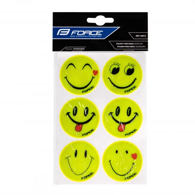 Set autocolante reflectorizante Force Smile 6 bucati