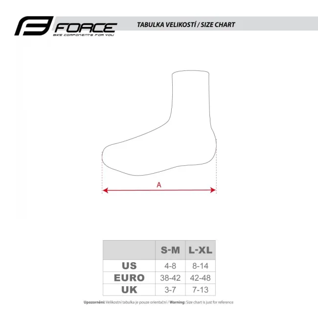 Huse pantofi Force Lycra Termo negre L-XL