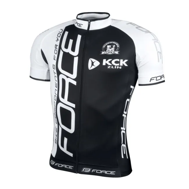 Tricou Force Team maneci scurte negru/alb M