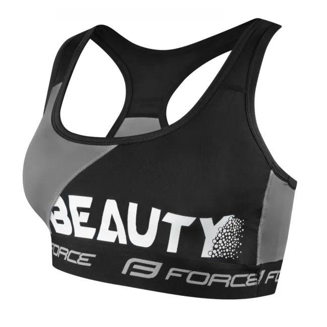 Bustiera sport Force Beauty negru/gri S