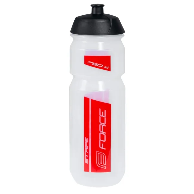 Bidon Force Stripe 0.75l transparent/rosu