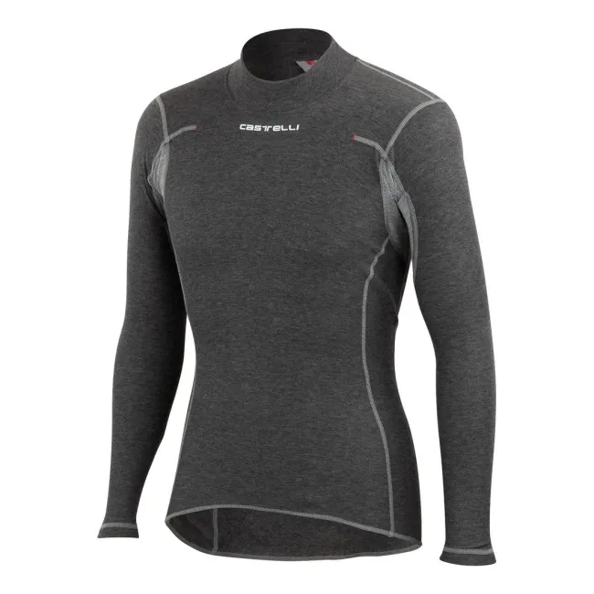 Bluza de corp cu maneca lunga Castelli Flanders Warm LS, Gri, S