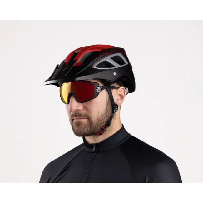 Casca Force Aves MTB E-bike, Rosu/Negru Mat L-XL (58-61 cm)