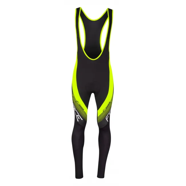 Pantaloni Force F58 cu bretele si bazon Negru-Fluo S