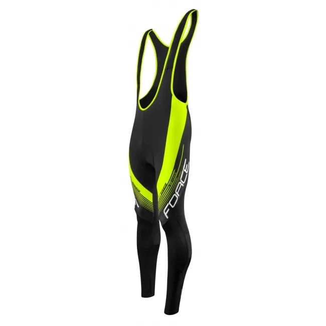 Pantaloni Force F58 cu bretele si bazon Negru-Fluo S