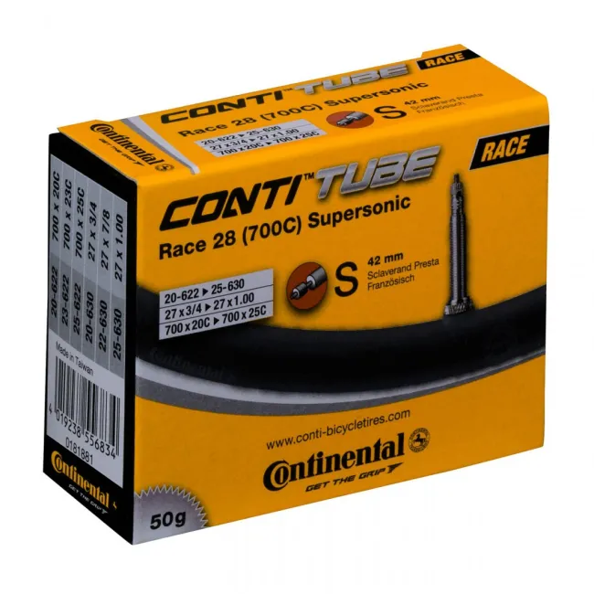 Camera bicicleta Continental Race 28 Supersonic valva Presta S42