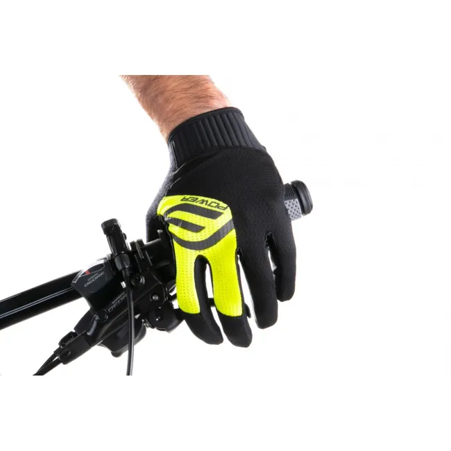 Manusi Force MTB Power, negru/fluo, L