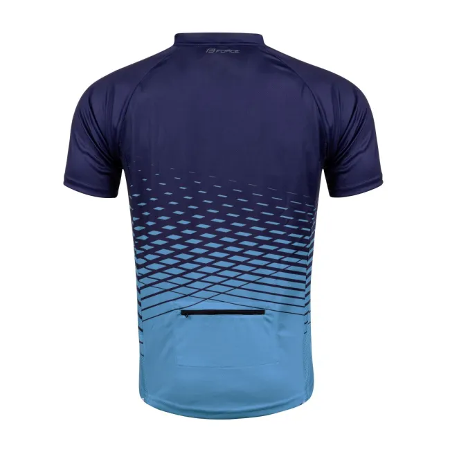 Tricou maneca scurta Force MTB Angle, albastru, XS
