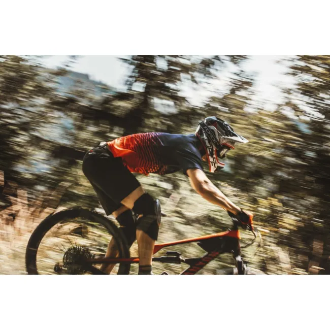 Tricou maneca scurta Force MTB Angle, albastru/rosu, XXXL