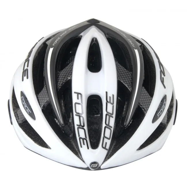 Casca Force Road Junior, alb/negru, XS-S (48-54 cm)