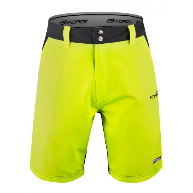 Pantaloni Force Blade MTB cu sub-pantaloni cu bazon Negru/Fluo XS