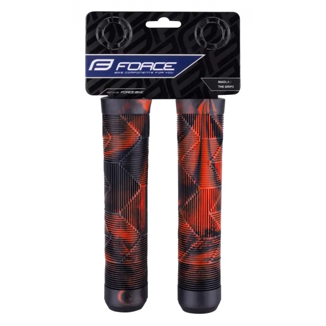 Mansoane Force BMX 145, cauciuc, negru/rosu