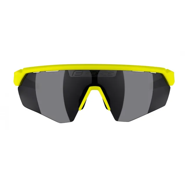 Ochelari ciclism Force Enigma, lentila neagra, fluo/negru mat