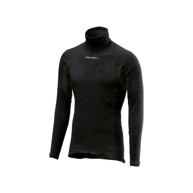 Bluza de corp cu guler Castelli Flanders Neck Warm, Negru S
