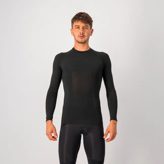 Bluza de corp cu maneca lunga Castelli Seamless Base Layer LS, Negru, L/XL