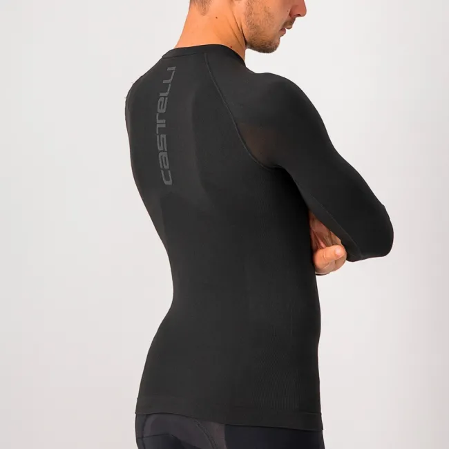 Bluza de corp cu maneca lunga Castelli Seamless Base Layer LS, Negru, L/XL