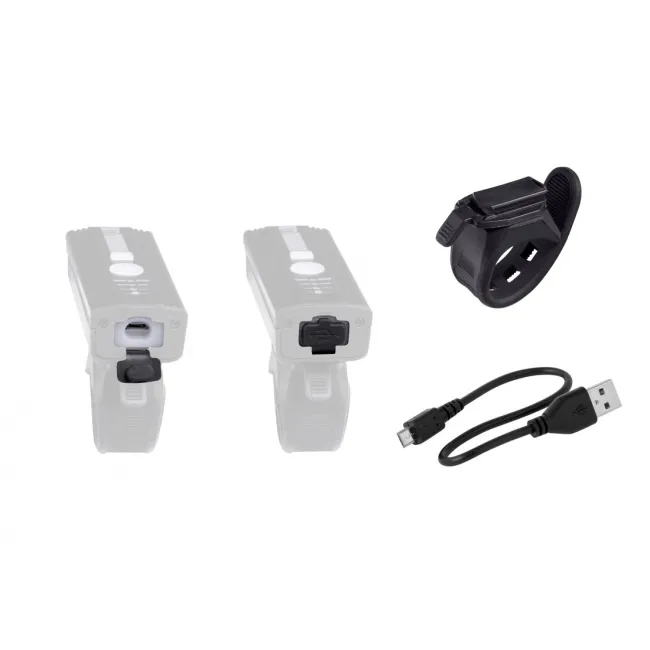 Far Fata Bicicleta Force Alert 350 LM USB - Negru