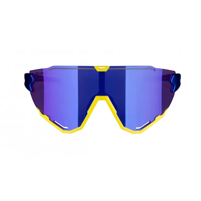 Ochelari Force Creed, lentila revo albastra, albastru/fluo