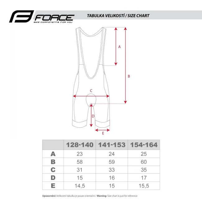 Pantaloni scurti cu bazon si bretele Force Kid Victory gri154-164 cm