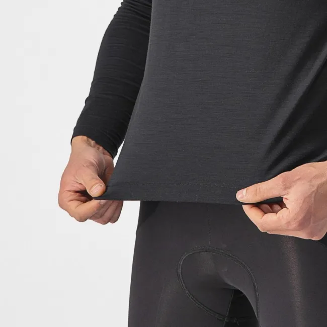 Bluza de corp cu maneca lunga Castelli Bandito Wool LS, Negru, XL