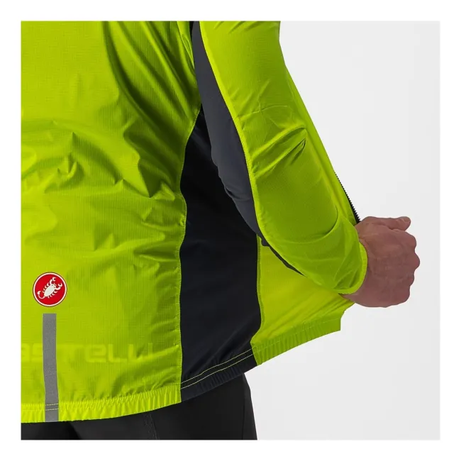 Jacheta de vant Castelli Squadra Stretch, Galben Fluo, XL