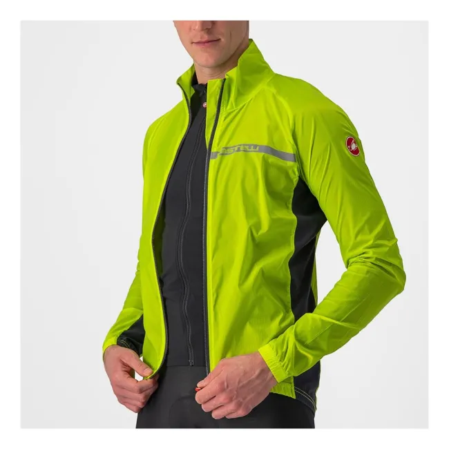 Jacheta de vant Castelli Squadra Stretch, Galben Fluo, XL