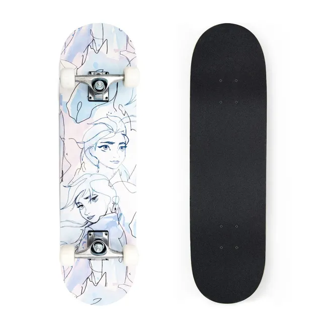 Skateboard Seven Big Wooden Watercolor Frozen