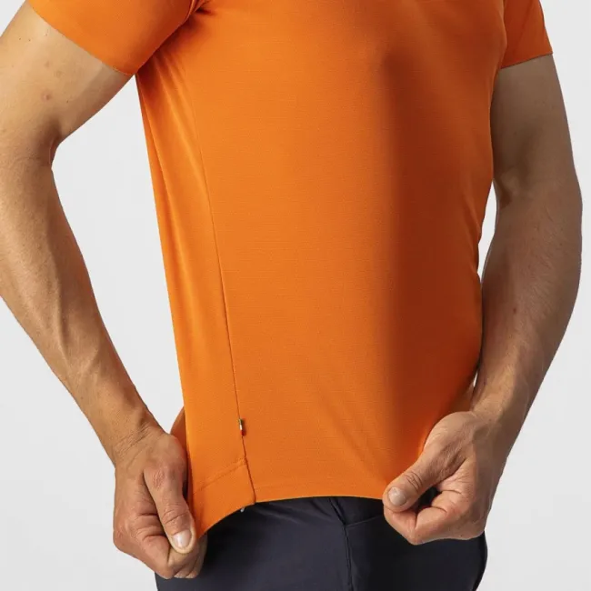 Tricou casual cu maneca scurta Castelli Tech 2 Tee, Portocaliu, XL
