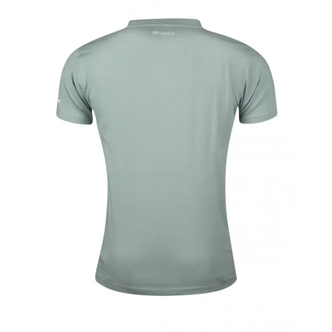 Tricou ciclism Force Bike, gri/verde, XXXL
