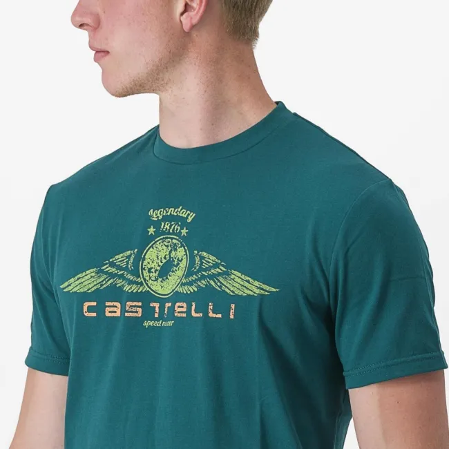 Tricou casual Castelli Armando 2 Tee Turcoaz XL