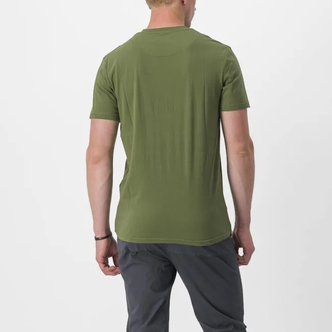 Tricou casual Castelli Finale Tee Verde XL