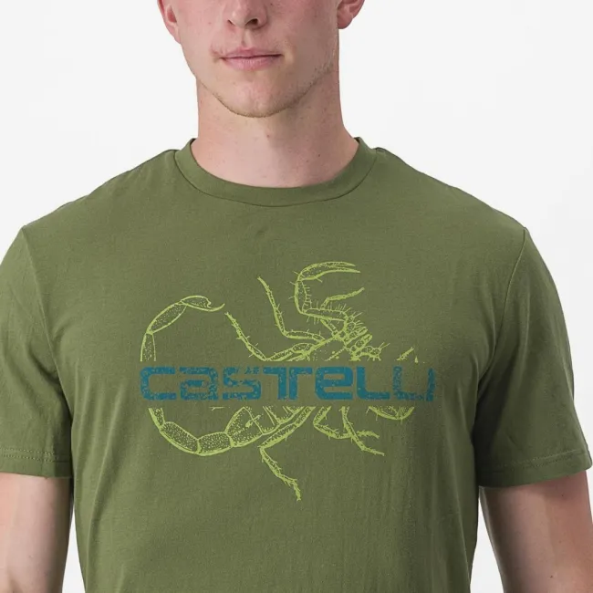 Tricou casual Castelli Finale Tee Verde XXL