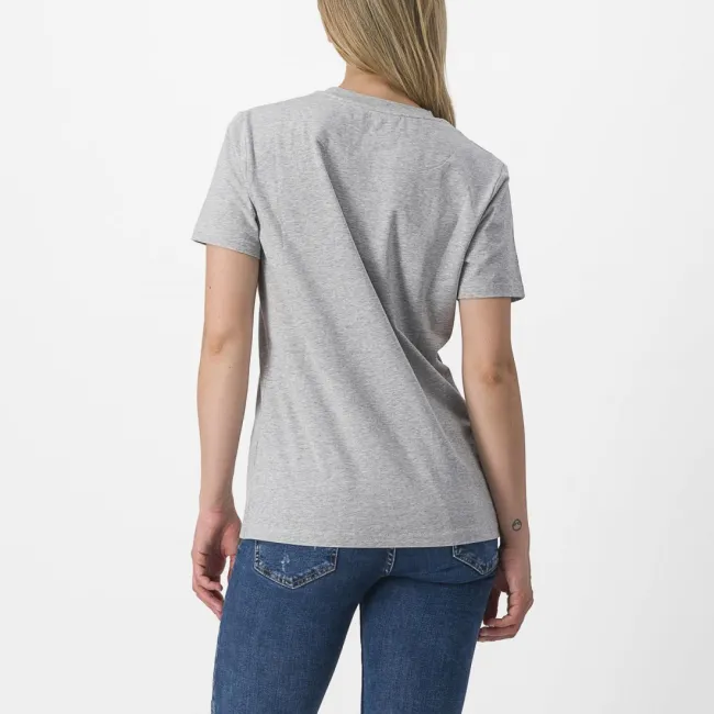 Tricou casual Castelli Pedalare Tee de dama Gri S