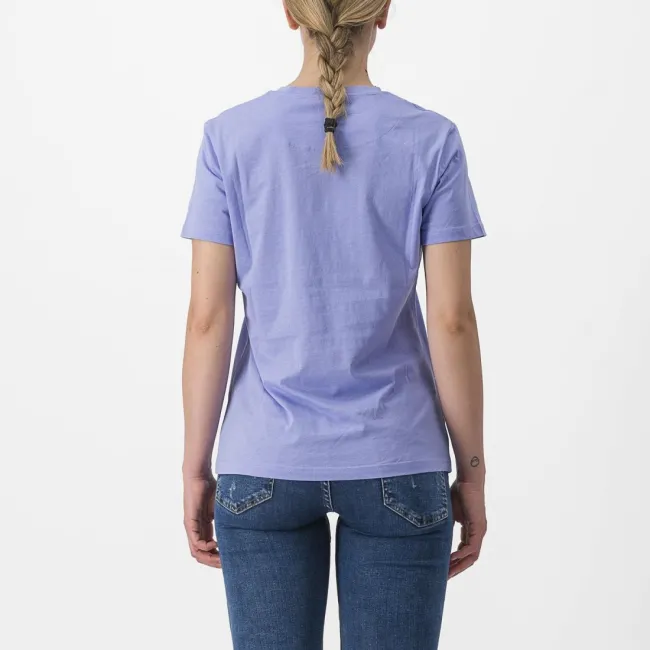 Tricou casual Castelli Pedalare Tee de dama Violet M