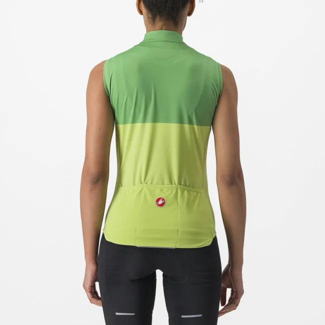 Tricou fara maneci Castelli Velocissima SL de dama Lime/Verde L