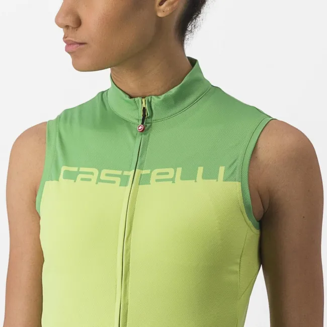 Tricou fara maneci Castelli Velocissima SL de dama Lime/Verde M