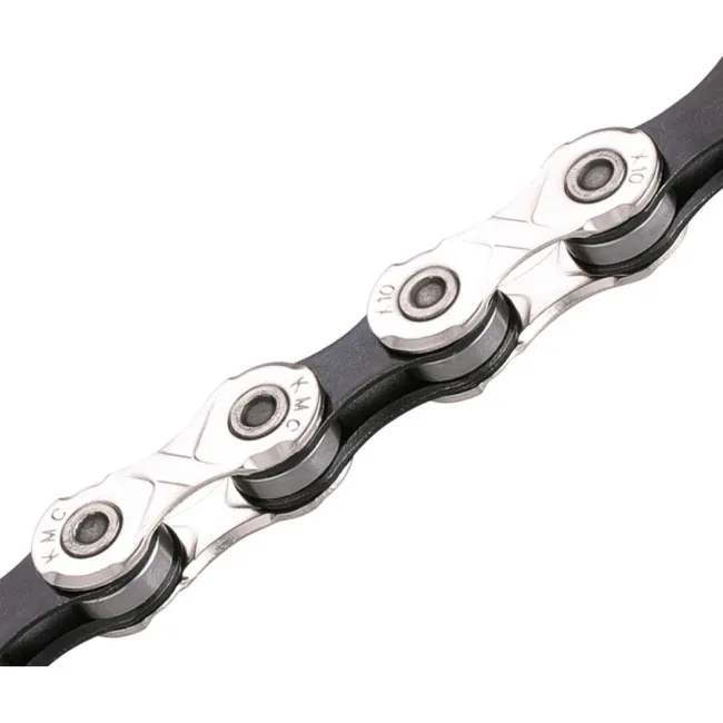 Lant Bicicleta KMC X10, 10 Viteze, 1/2X11/128 Inch, 122 Zale, Argintiu-Negru