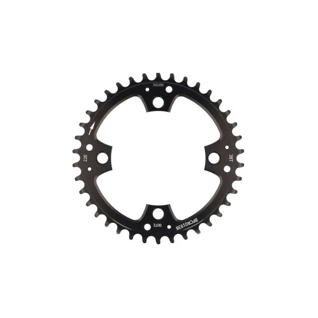 Placa pedalier KMC 38T 1.9mm BCD104 AL7075 Neagra